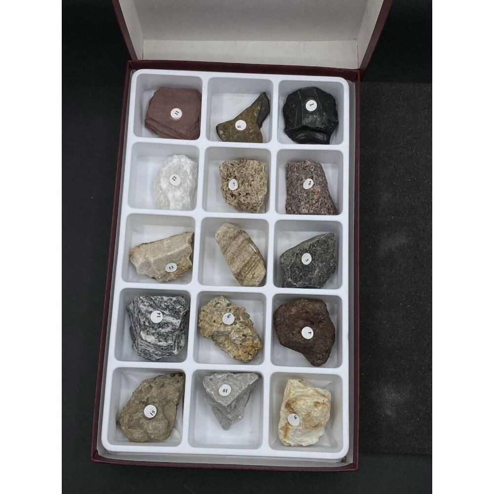 STEM Hand2mind Introductory Rock Set Red Box 15 Specimen Samples # 13354